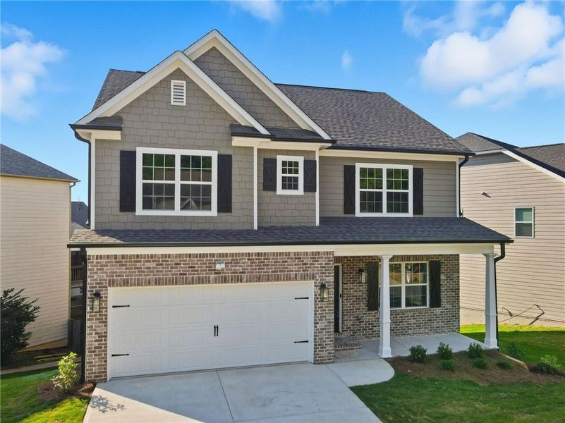 Front exterior of a new home in , Canton, GA, highlighting curb appeal (Image 29).