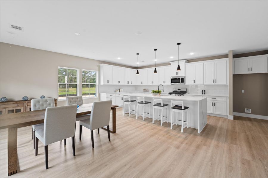 Furnished interior view inside a new home in , Spring (Image 1). Furnished interior view inside a new home in , Spring (Image 1).