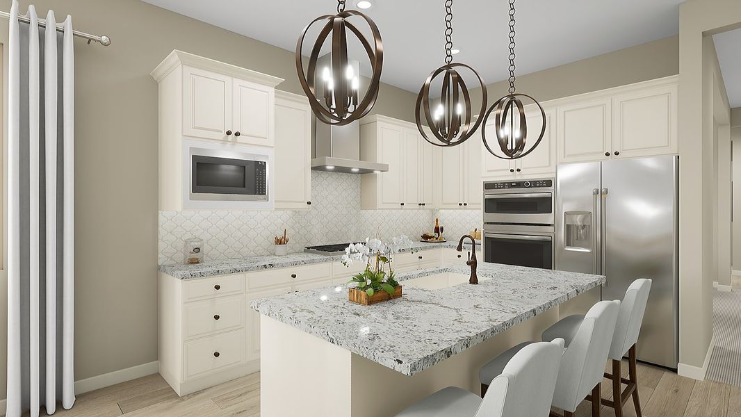 Representative furnished interior of a home built from the Artesa Plan 3515 by Tri Pointe Homes in Waterston Central, Gilbert (Image 4).
