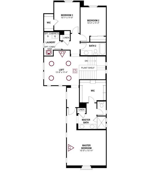 2D floor plan layout of this home in San Francisco at Prasada, Surprise, AZ (Image 2). 2D floor plan layout of this home in San Francisco at Prasada, Surprise, AZ (Image 2).