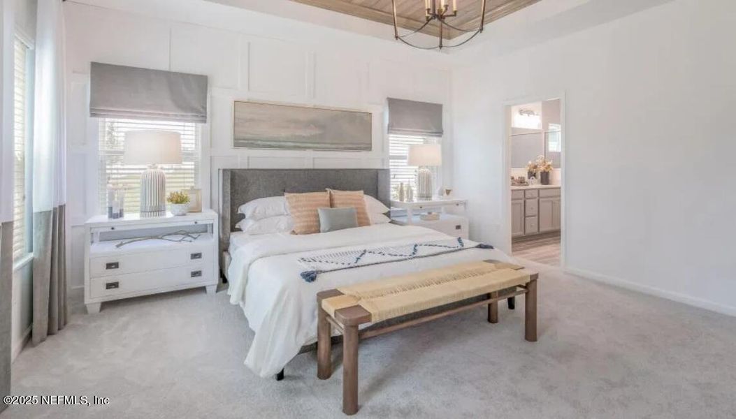 Furnished interior view inside a new home in Silver Meadows at SilverLeaf: Silver Meadows 60s, St. Augustine (Image 9).