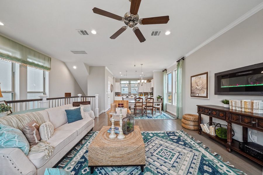 Great room overlooking dining area