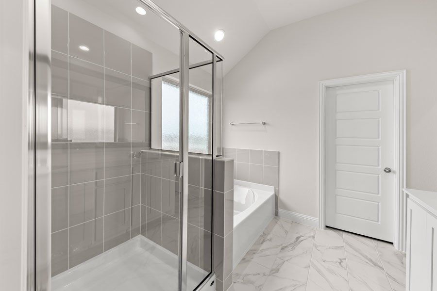 Representative exterior photo of a completed home built from the Kingston by Impression Homes in Timberbrook, Justin, TX (Image 18).