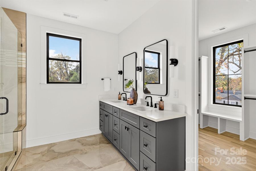 Furnished interior view inside a new home in , Charlotte (Image 28).