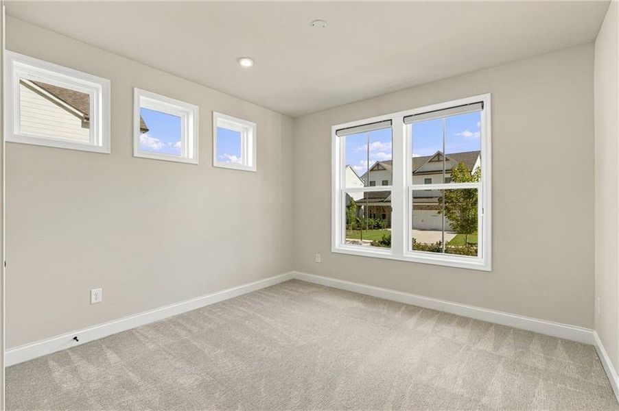 Spacious, unfurnished interior of a new home in The Paddocks at Doc Hughes, Buford (Image 26). Spacious, unfurnished interior of a new home in The Paddocks at Doc Hughes, Buford (Image 26).