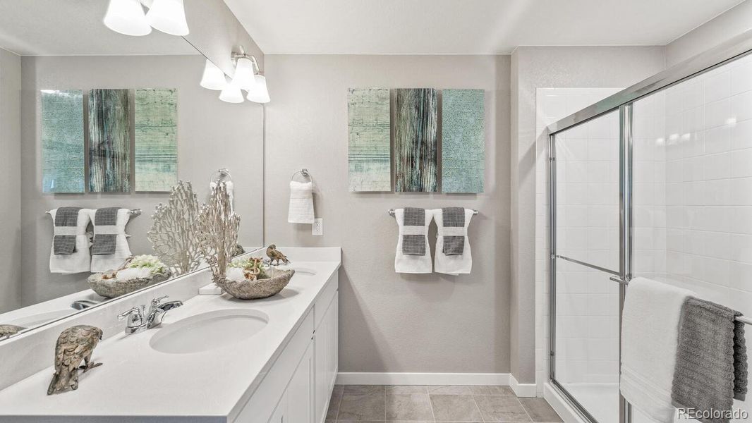 Furnished interior view inside a new home in Trails at Crowfoot, Parker (Image 6).