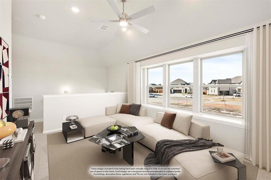 Furnished interior view inside a new home in Sunrise at Garden Valley, Waxahachie (Image 15).