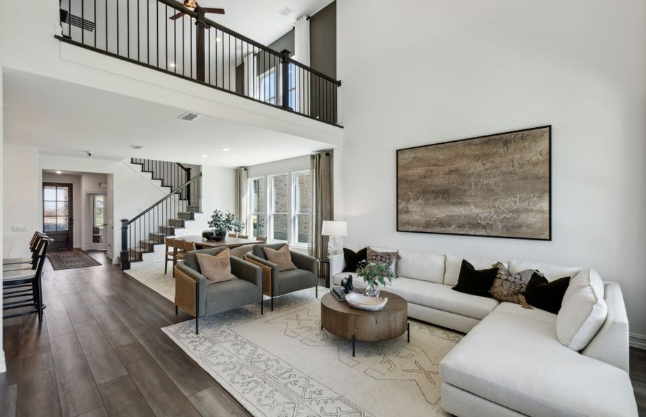 Open-concept throughout main living areas