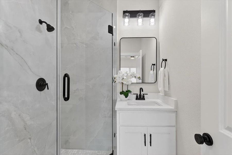 Furnished interior view inside a new home in , Dallas (Image 29).