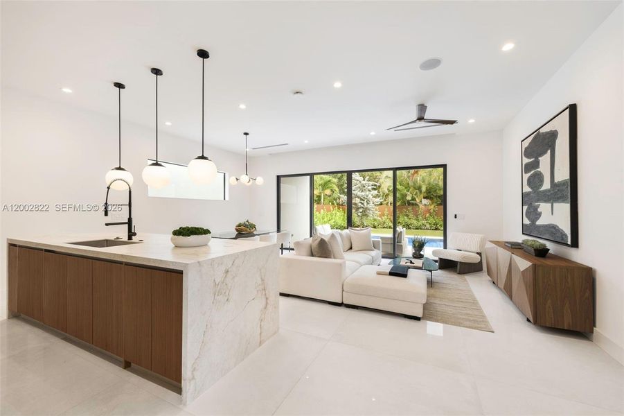Furnished interior view inside a new home in , Fort Lauderdale (Image 8).