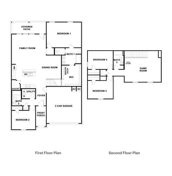 2D floor plan layout of this home in Monarch Ranch, Manor, TX (Image 2). 2D floor plan layout of this home in Monarch Ranch, Manor, TX (Image 2).