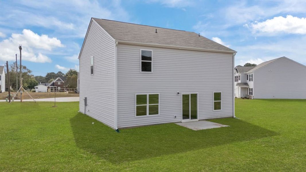 Exterior details and patio area of a home in Blair Ridge, La Grange (Image 14).