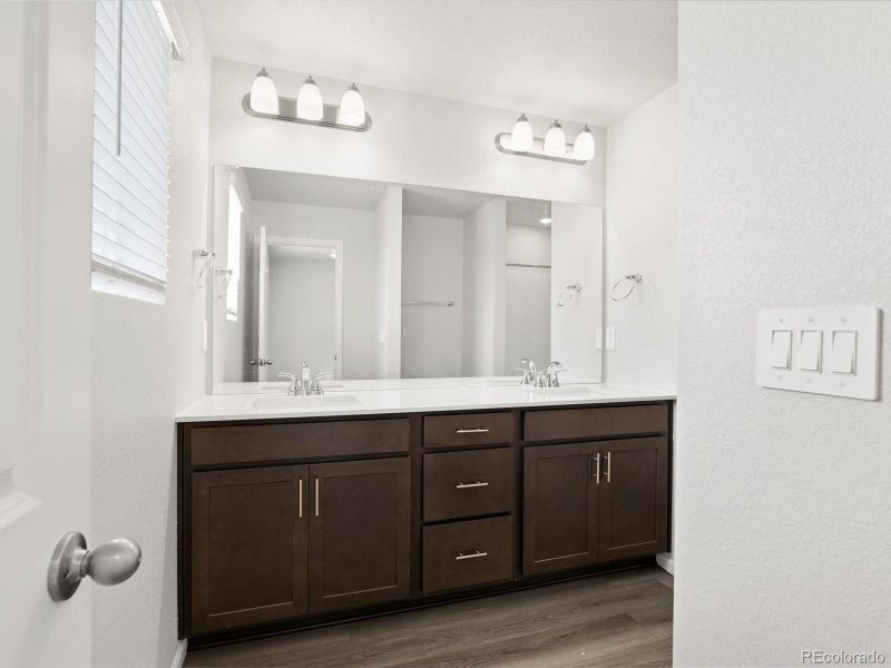 Furnished interior view inside a new home in Buffalo Highlands: The Canyon Collection, Commerce City (Image 15).