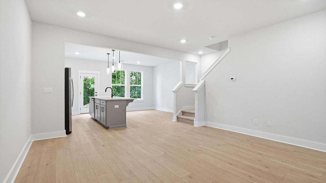 Spacious family room with accomplished design and eye-catching details throughout located near Downtown Simpsonville