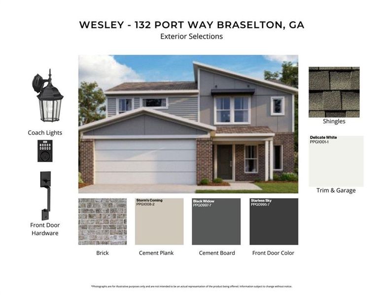 Sample of building materials used in homes in Crossvine Estates, Braselton (Image 5).