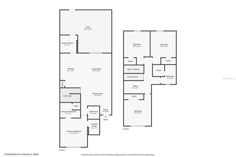 2D floor plan layout of this home in , Orlando, FL (Image 5).