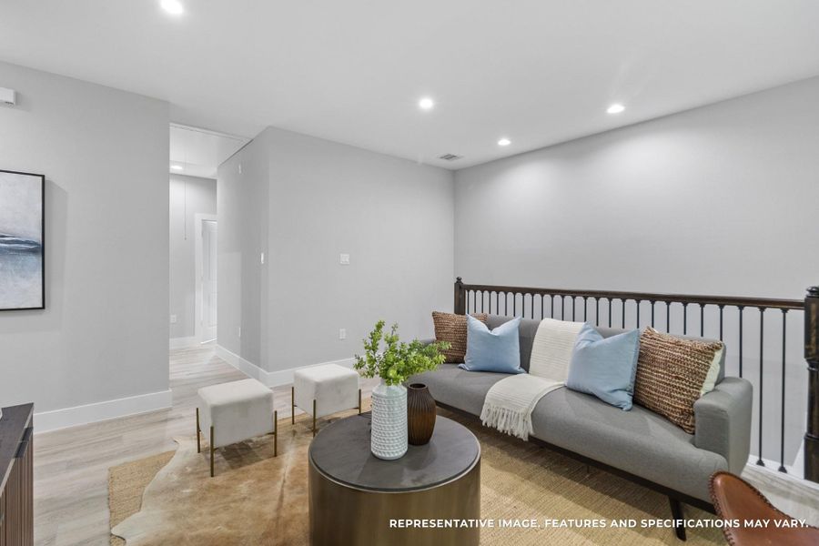 Whether styled for lounging, work, or play, this upstairs space adapts to whatever your lifestyle needs most.