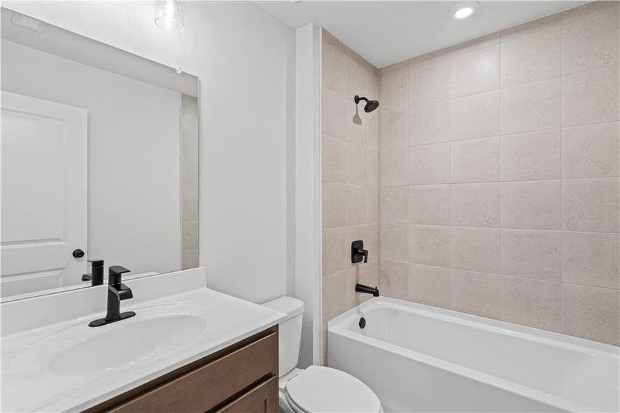 Furnished interior view inside a new home in Reunion, Flowery Branch (Image 3). Furnished interior view inside a new home in Reunion, Flowery Branch (Image 3).