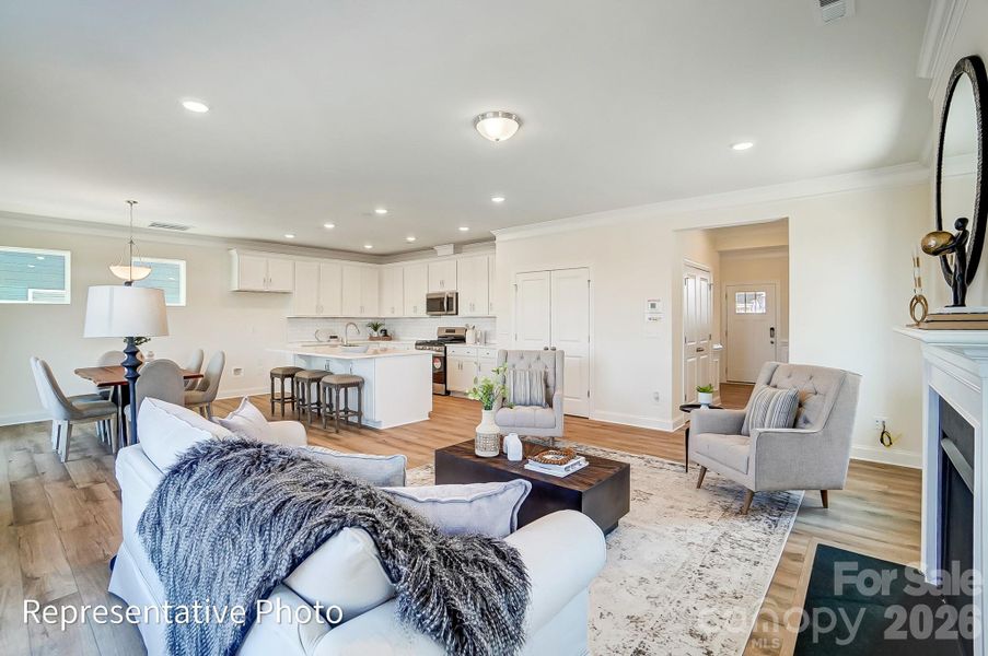 Furnished interior view inside a new home in Caldwell Forest, Charlotte (Image 4).