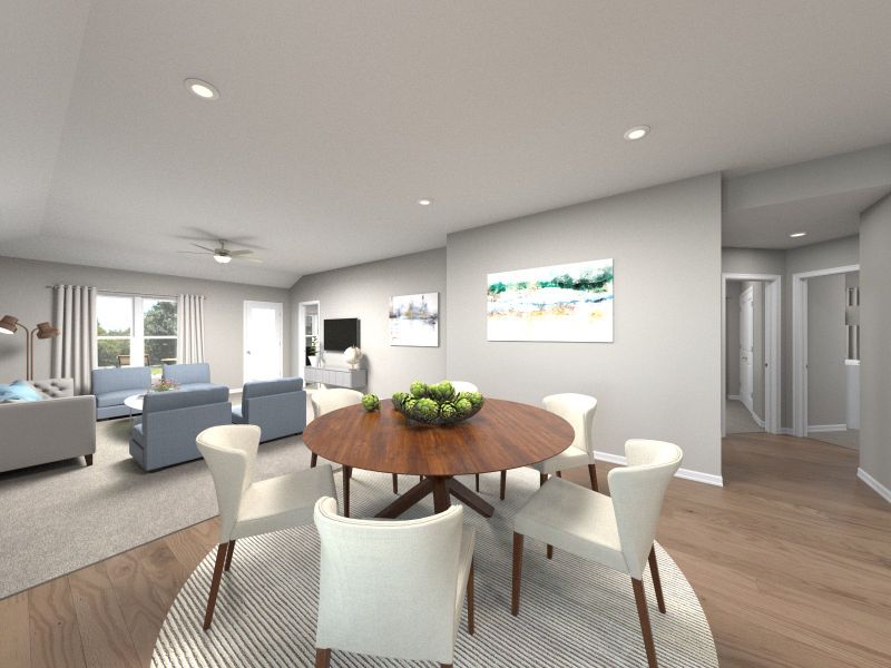 Furnished interior view inside a new home in Lexington Parke, Del Valle (Image 4).