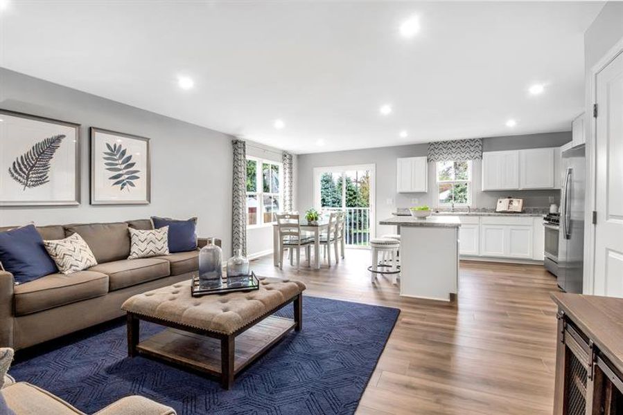 Representative furnished interior of a home built from the Pine by Ryan Homes in Cherry Grove Townhomes, Kannapolis (Image 13).