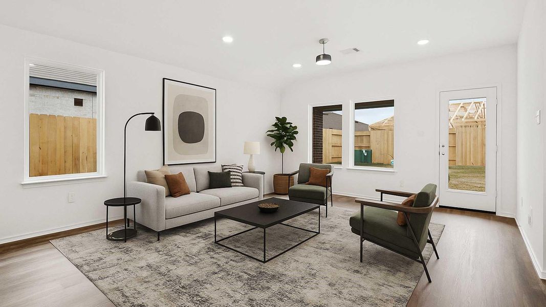 Furnished interior view inside a new home in Sunterra, Katy (Image 3).