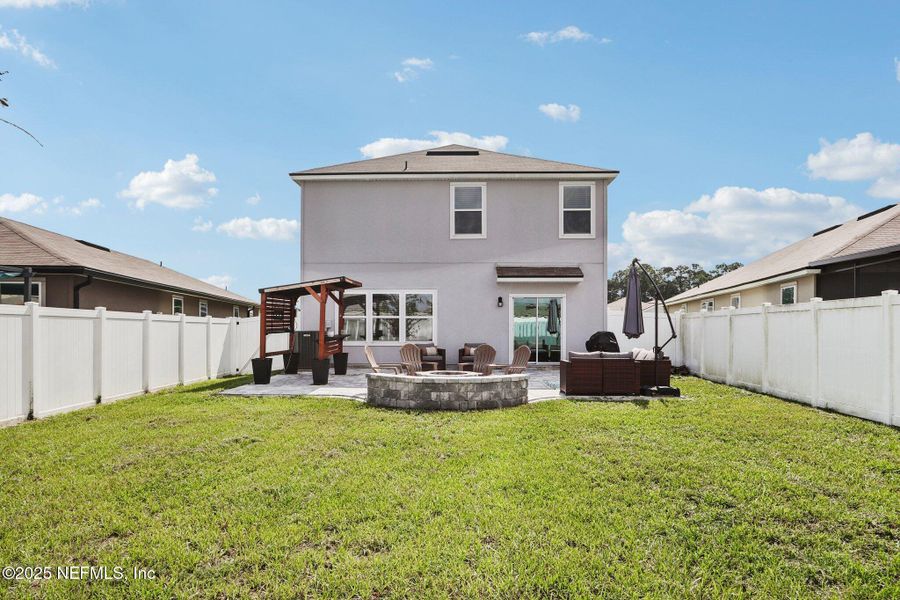 Front exterior of a new home in Cross Creek Express, Green Cove Springs, FL, highlighting curb appeal (Image 23).