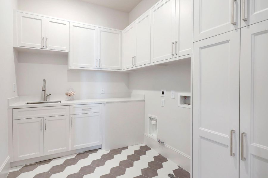 *Previous Model Home* Representative of a second-floor utility room.