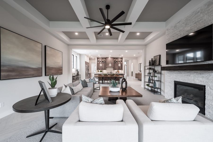 Representative furnished interior of a home built from the Carignan by Tri Pointe Homes in Dunham Pointe, Cypress (Image 32).