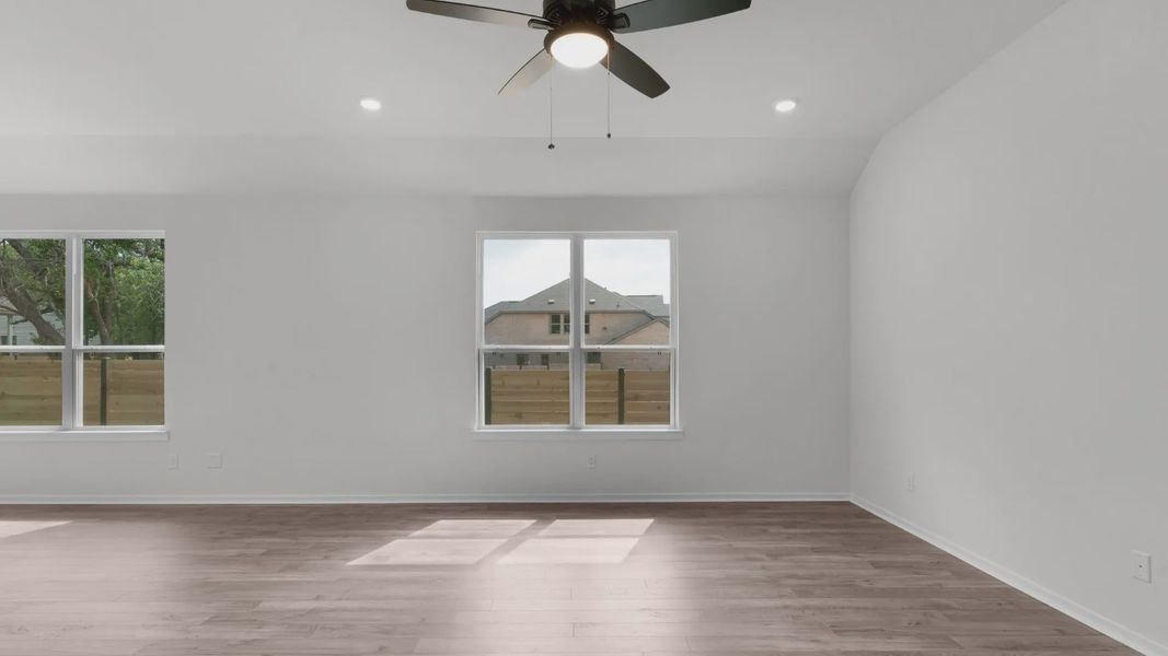 Representative unfurnished interior of a home built from the Aventura by Chesmar Homes in Parkside on the River, Georgetown (Image 13).