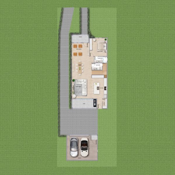 2D floor plan layout of this home in College Park, Orlando, FL (Image 2).