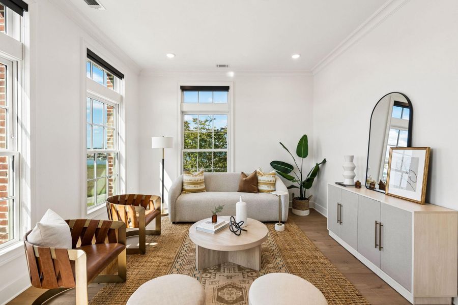 Furnished interior view inside a new home in , Charleston (Image 17).