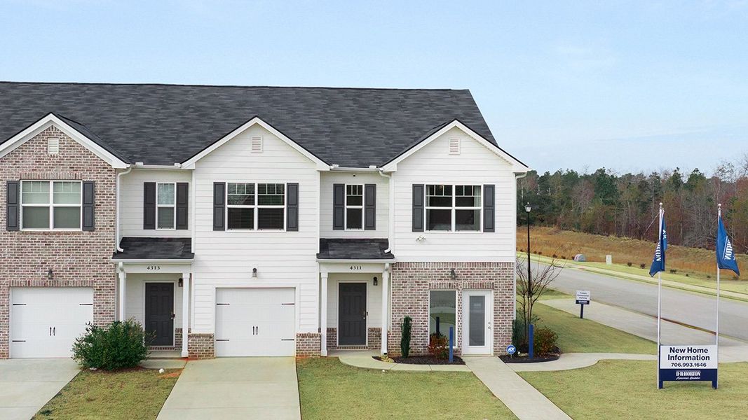 Representative exterior photo of a completed home built from the Maywood 3 by D.R. Horton in Laurel Park Townhomes, Hephzibah, GA (Image 24).
