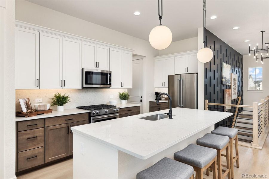Furnished interior view inside a new home in Sterling Ranch 50s, Colorado Springs (Image 7). Furnished interior view inside a new home in Sterling Ranch 50s, Colorado Springs (Image 7).