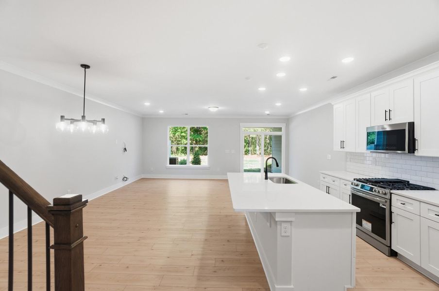 Furnished interior view inside a new home in Blythe Mill Townhomes, Waxhaw (Image 6).