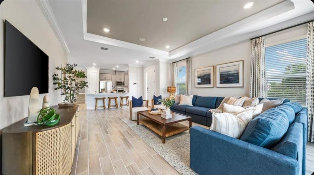 Furnished interior view inside a new home in Esplanade at Wiregrass Ranch, Wesley Chapel (Image 16).