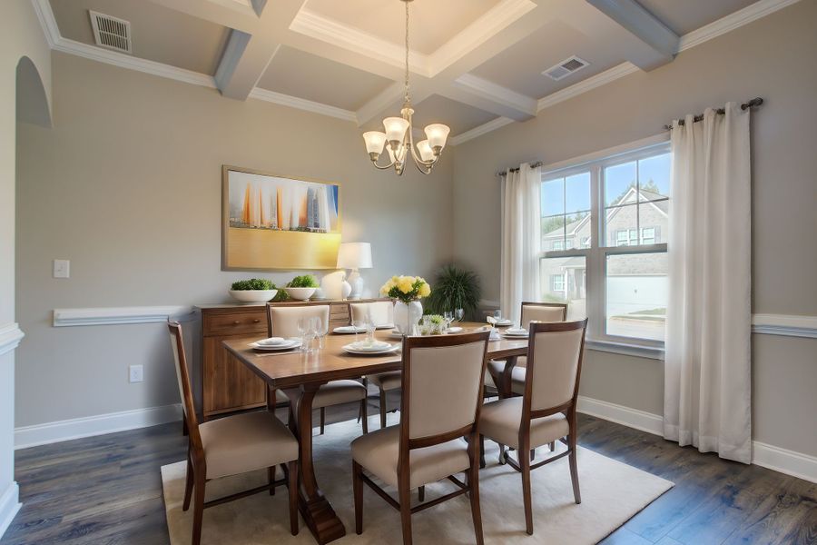 Large formal dining room for holiday entertaining