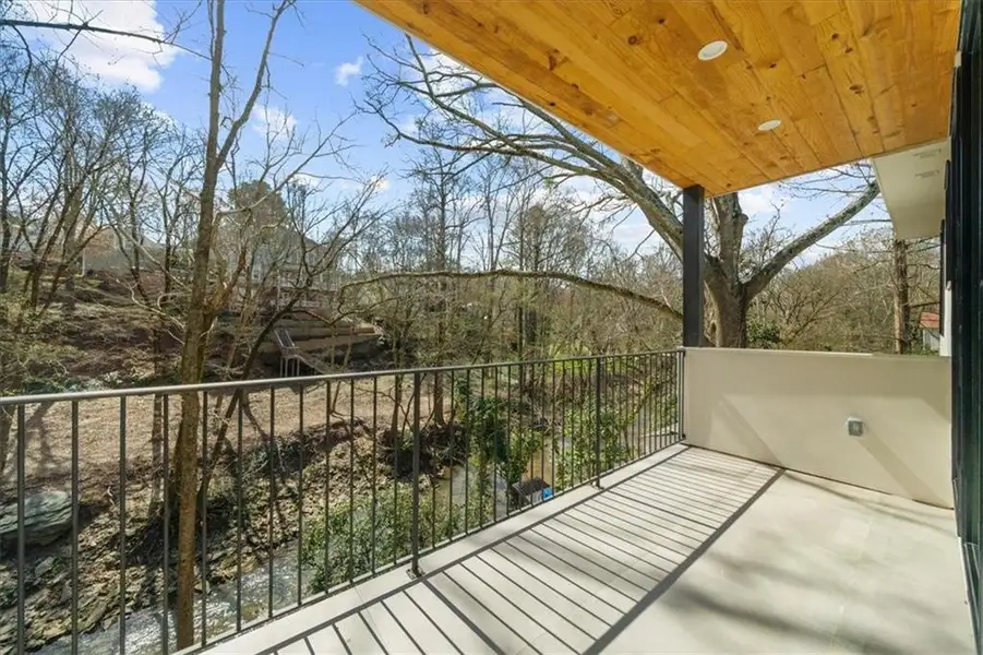 Exterior details and patio area of a home in , Atlanta (Image 37).
