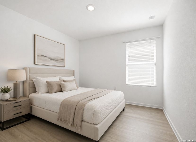 Furnished interior view inside a new home in Tarasco Gardens, San Antonio (Image 12).
