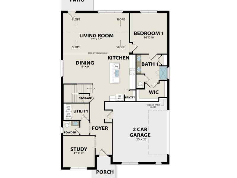 2D floor plan layout of this home in Benders Cove, Mount Juliet, TN (Image 3).