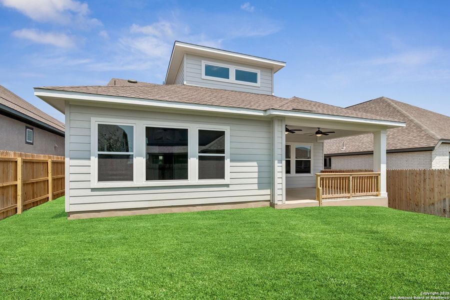 Front exterior of a new home in Ladera - High Point 45', San Antonio, TX, highlighting curb appeal (Image 2). Front exterior of a new home in Ladera - High Point 45', San Antonio, TX, highlighting curb appeal (Image 2).