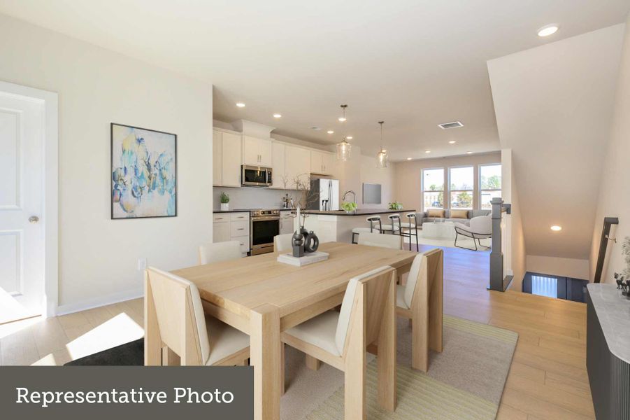 Furnished interior view inside a new home in Central Living at Craig, Charlotte (Image 6).
