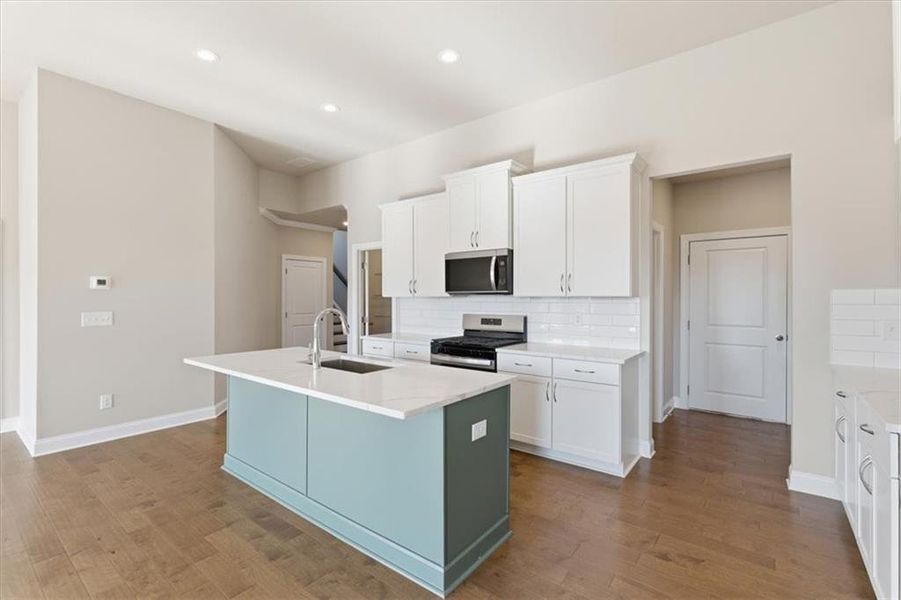 Furnished interior view inside a new home in Lakeside at Great Sky, Canton (Image 9).