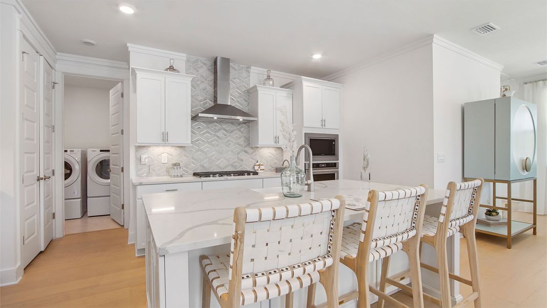 Representative furnished interior of a home built from the Brayden by D.R. Horton in Parkside, Santa Rosa Beach (Image 9).