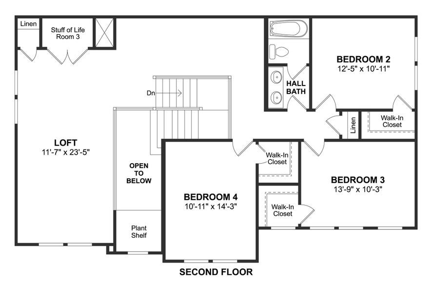 2D floor plan layout for the Rotterdam by K. Hovnanian® Homes in Heath Golf & Yacht Estates, Heath, TX (Image 5).