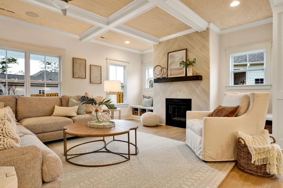 Representative furnished interior of a home built from the Harrison by Bill Clark Homes in Sidbury Landing, Wilmington (Image 6).