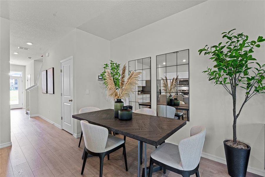 Furnished interior view inside a new home in Nona West, Orlando (Image 3). Furnished interior view inside a new home in Nona West, Orlando (Image 3).