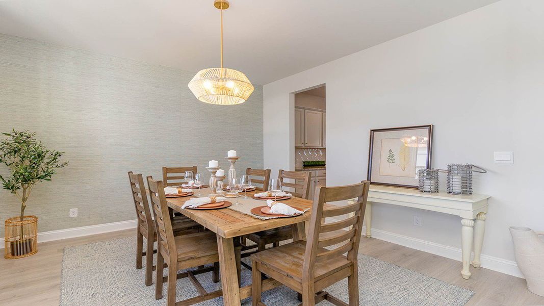 Representative furnished interior of a home built from the HARBOR OAK by D.R. Horton in The Reserve at Wild Horse, Conway (Image 6).