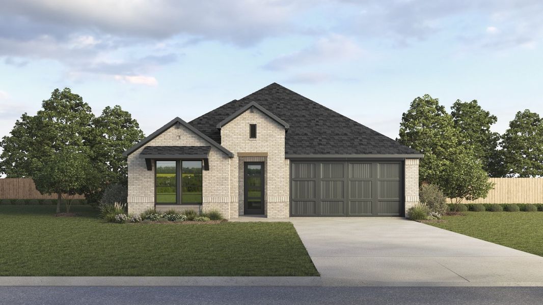 Representative exterior photo of a completed home built from the Aspen by D.R. Horton in Morning Ridge, Princeton, TX (Image 2).