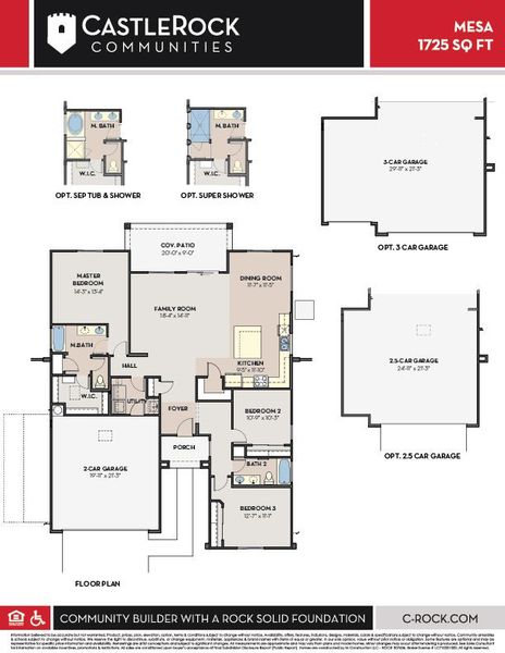 2D floor plan layout of this home in Rancho Mirage, Maricopa, AZ (Image 2).
